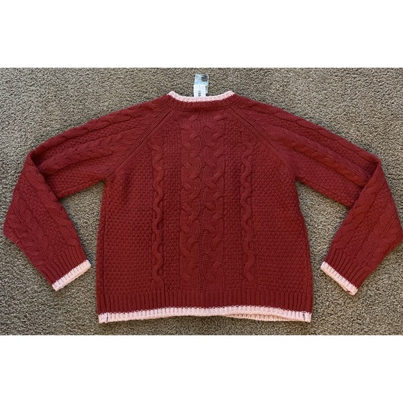 Urban Outfitters Kimchi Blue Womens Cable Knit Cardigan Floral‎ Button Sz Medium - Picture 5 of 9